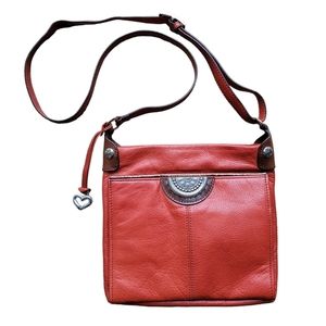 Leather Brighton purse crossbody orange bag